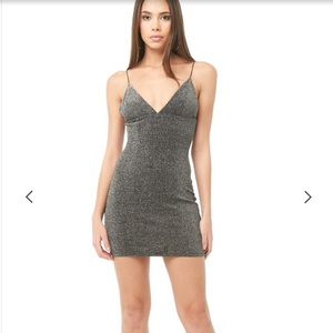 NWOT F21 Metallic Mini Dress